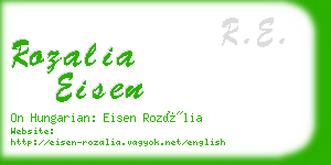 rozalia eisen business card